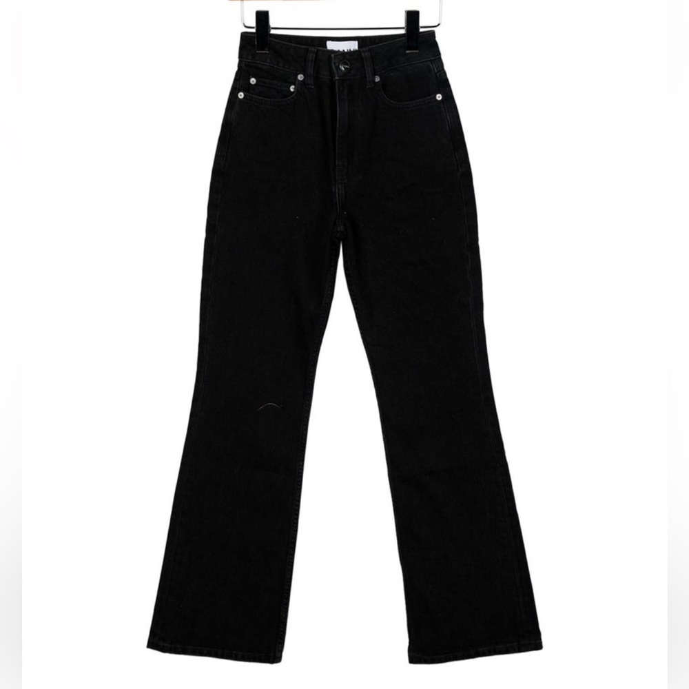 GANNI Betzy Jeans Black Flare 24 NWT